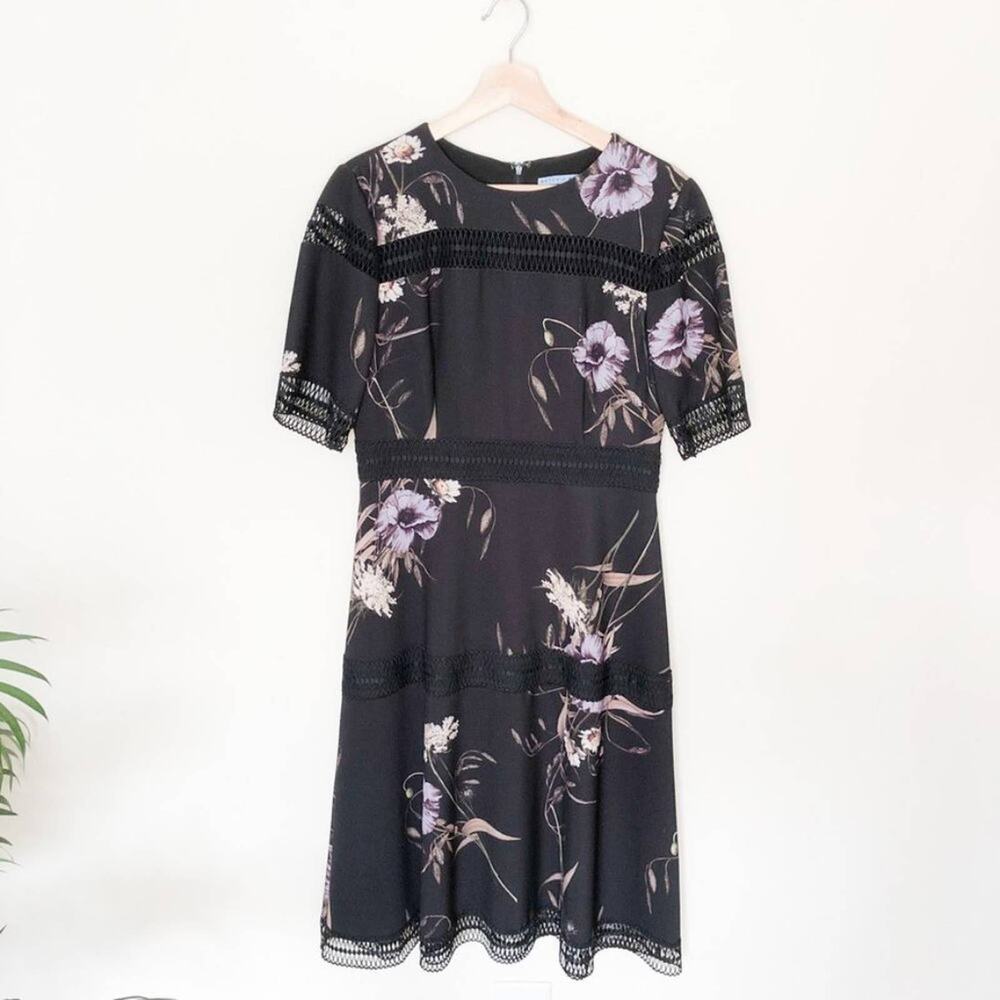 Antonio Melani Ira Floral Print A-Line Dress